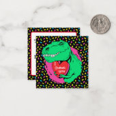 チェーズ・ユー・トレックス恐竜教室バレンタイン ノートカード (正面/裏面インサイチュ)