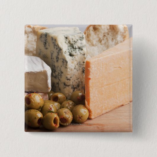 チェーゼとオリーブ 缶バッジ (正面)