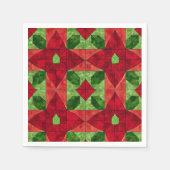 チェーターキルトフローラポインセティアデコップナプキンス スタンダードカクテルナプキン (正面)