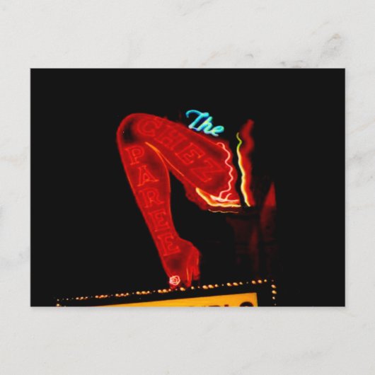 チェーパリープレカトリーナニューオーリンズのネオンのサイン ポストカード (正面)