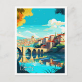 チェーブスポルトガルアートヴィンテージ旅行イラストレーション ポストカード (正面)