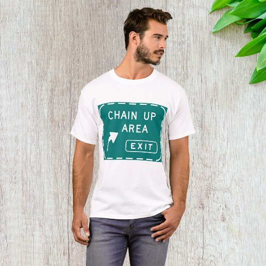 チェーンアップエリア出口標識 Tシャツ