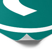 チェーンアップエリア道路標識 ポスター (角)