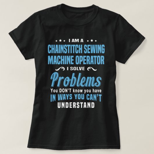 チェーンステッチ裁縫機械操作者 Tシャツ (デザイン正面)