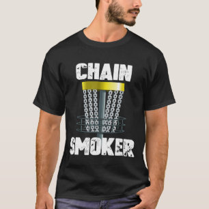 チェーンスモーカーディスクゴルフフリスビー投げ Tシャツ