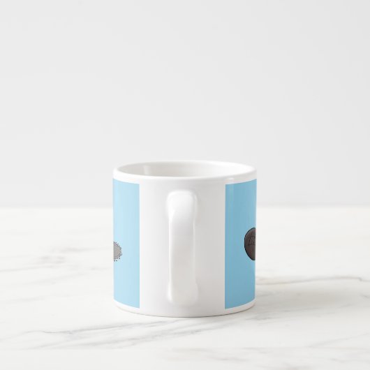 チェーンソーおもしろいガのユーモアを持つビーバー エスプレッソカップ (裏面)