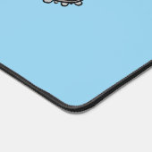 チェーンソーおもしろいガのユーモアを持つビーバー デスクマット (コーナー)