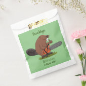 チェーンソーおもしろいガのユーモアを持つビーバー フェイバーバッグ (封をした状態)