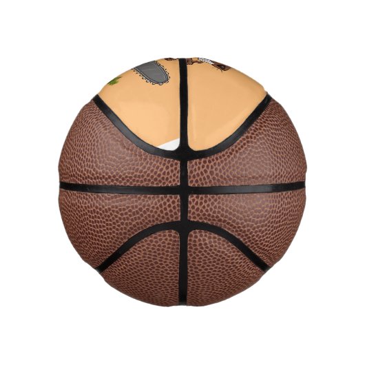 チェーンソーおもしろいガのユーモアを持つビーバー ミニバスケットボール (右)