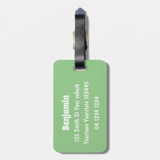 チェーンソーおもしろいガのユーモアを持つビーバー ラゲッジタグ (裏面縦)