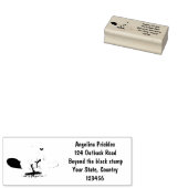 チェーンソーおもしろいガのユーモアを持つビーバー ラバースタンプ (押印)