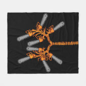 チェーンソーのギフト男性アルボリストLumberjack Chainsaw フリースブランケット (正面(横))