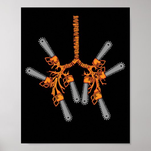 チェーンソーのギフト男性アルボリストLumberjack Chainsaw ポスター (正面)