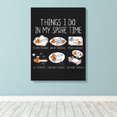 チェーンソーのギフト男性木工職人ランバージャックArborist キャンバスプリント (インサイチュ (ウッドフロア))