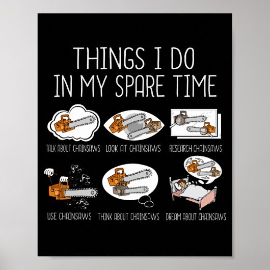 チェーンソーのギフト男性木工職人ランバージャックArborist ポスター (正面)