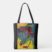 チェーンソーのトートバッグを持つレーザーアイドゾンビ トートバッグ (裏面)