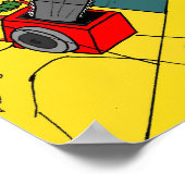 チェーンソーのポスターを使ったレーザー目のゾンビ ポスター (角)