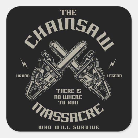 チェーンソーの大虐殺で誰が泣生き延びきてる? スクエアシール (正面)