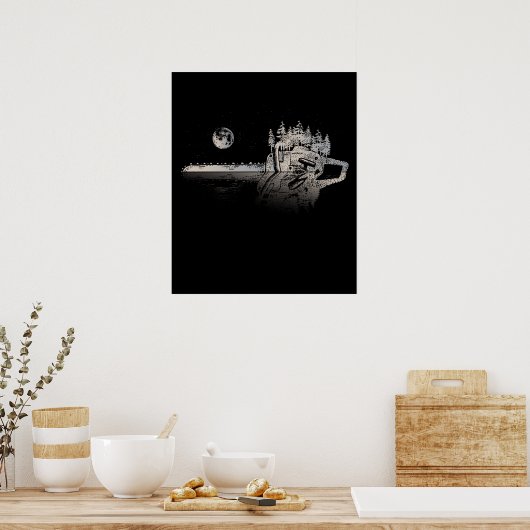 チェーンソーの木工職人ギフトメンズランバージャックアルボリスト ポスター (キッチン)