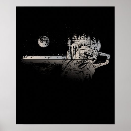 チェーンソーの木工職人ギフトメンズランバージャックアルボリスト ポスター (正面)