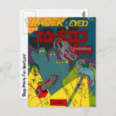 チェーンソーはがき付きレーザーアイドゾンビ ポストカード (正面/裏面)