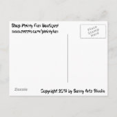 チェーンソーはがき付きレーザーアイドゾンビ ポストカード (裏面)