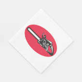 チェーンソーはっきりしたランバージャッキの伐採具 スタンダードランチョンナプキン (角)