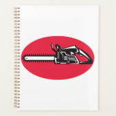 チェーンソーはっきりしたランバージャッキの伐採具 プランナー手帳 (正面)