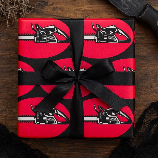 チェーンソーはっきりしたランバージャッキの伐採具 ラッピングペーパー