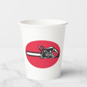 チェーンソーはっきりしたランバージャッキの伐採具 紙コップ (正面)