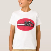 チェーンソーはっきりしたランバージャッキの伐採具 Tシャツ (正面)