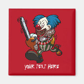 チェーンソーカラフルピエロハロウィンホラーマンガ マグネット (正面)