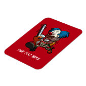 チェーンソーカラフルピエロハロウィンホラーマンガ マグネット (左側)