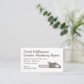 チェーンソーガーデン機械修理名刺 名刺 (スタンド正面)