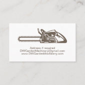 チェーンソーガーデン機械修理名刺 名刺 (裏面)