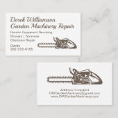チェーンソーガーデン機械修理名刺 名刺 (正面/裏面)