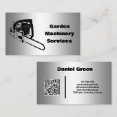チェーンソーサービスガーデン機械カスタムQR 名刺 (正面/裏面)