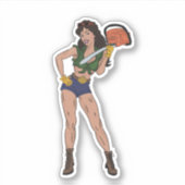 チェーンソーベティビニールのステッカー耐湿性 シール (正面)