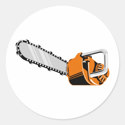 チェーンソーレトロスタイル ラウンドシール (正面)