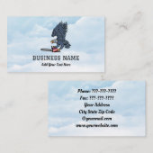 チェーンソー付きアメリカンイーグル 名刺 (正面/裏面)