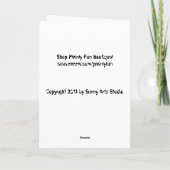 チェーンソー式グリーティングカード付きレーザーアイドゾンビ カード (裏面)