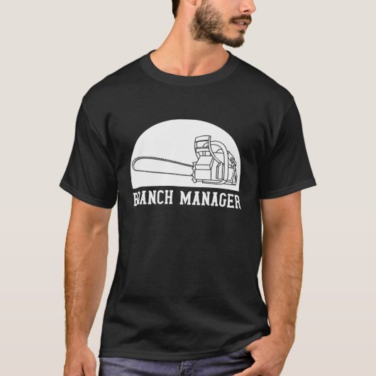 チェーンソー支店長Lumberjackとロガー Tシャツ (正面)