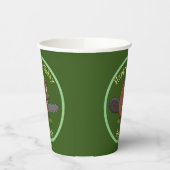 チェーンソー漫画おもしろいイラストレーション付きビーバー 紙コップ (左)