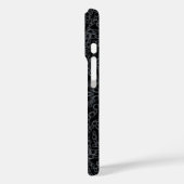 チェーンデザインの抽象的なミラーリング画像 グレー×ブラックアート Case-Mate iPhoneケース (裏面 / 左)