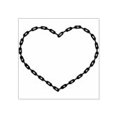 チェーンハートシェイプイラストレーションのアートスタンプ ラバースタンプ (インプリント)