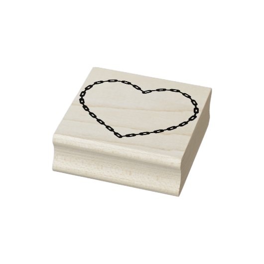 チェーンハートシェイプイラストレーションのアートスタンプ ラバースタンプ (スタンプ)