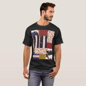 チェーンバロックの幾何学的パターン Tシャツ (正面フル)