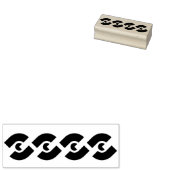 チェーンパター縁どンシルエットアートスタンプ ラバースタンプ (押印)