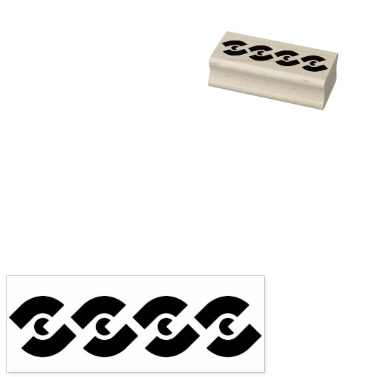 チェーンパター縁どンシルエットアートスタンプ ラバースタンプ (押印)