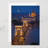 チェーンブリッジと夜の満月 サンキューカード (正面/裏面)